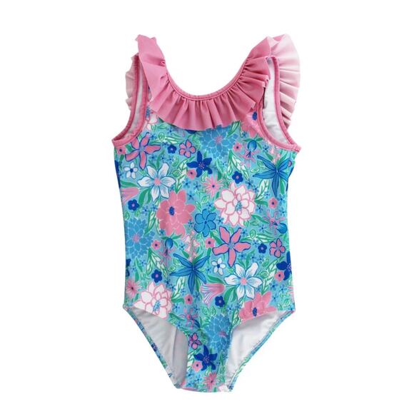 J. Bailey Girls One Piece Swimsuit- Floral NWT Size 6x‎ - Picture 1 of 5